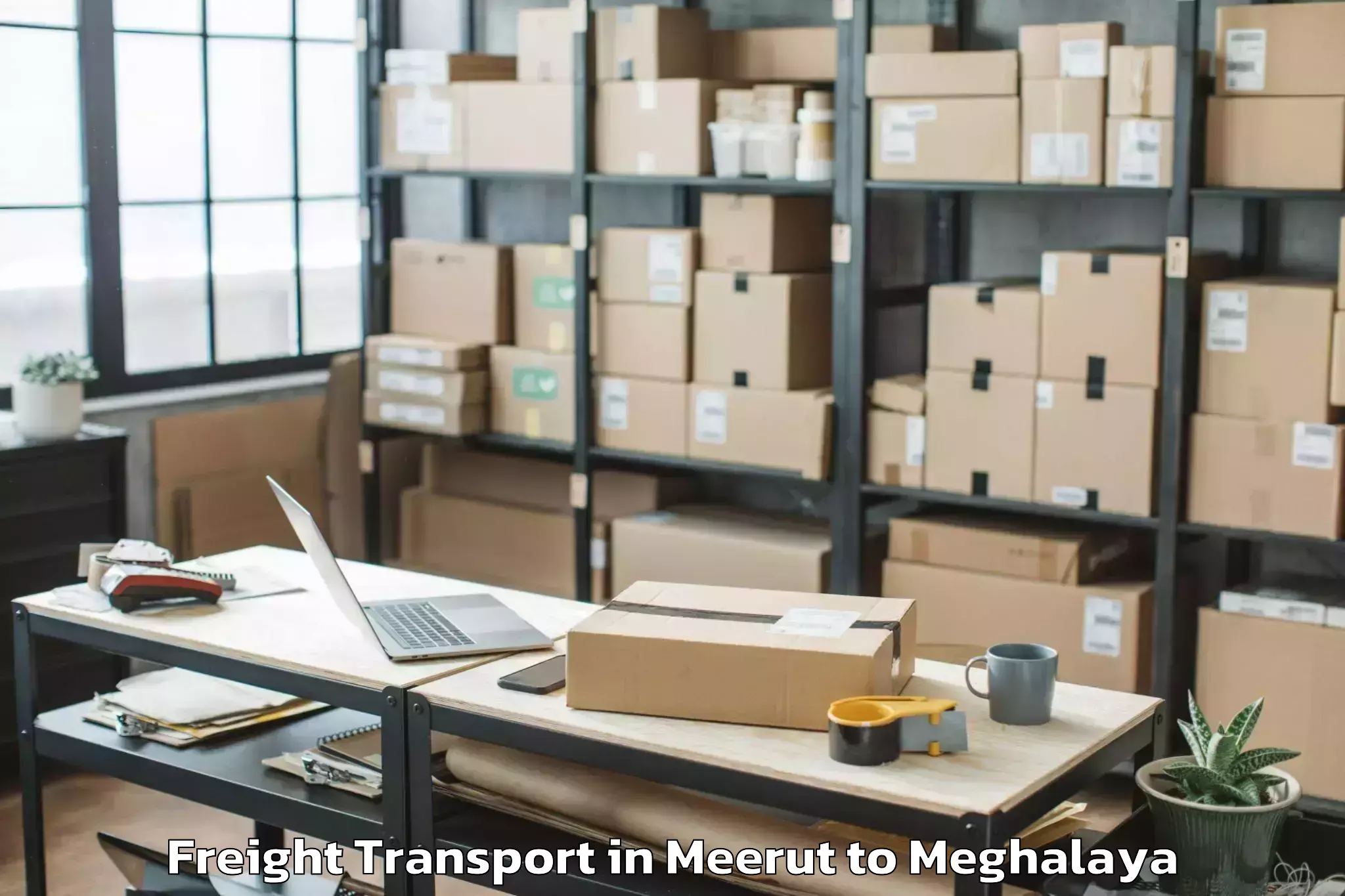 Professional Meerut to Mawryngkneng Freight Transport